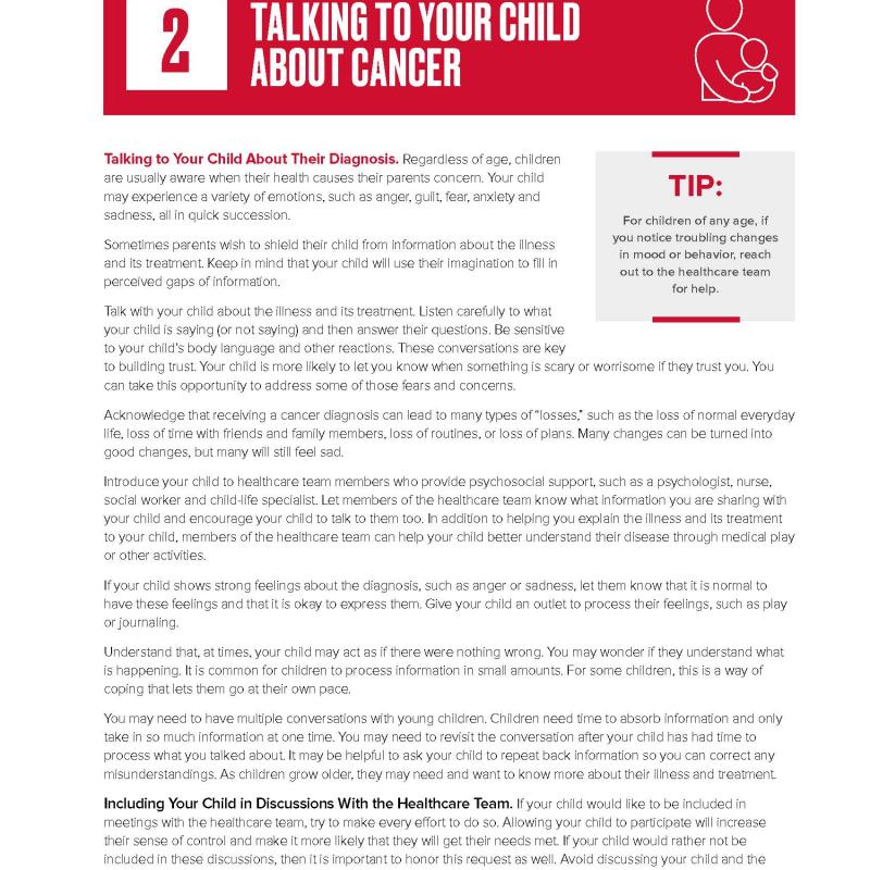 Chapter 2: Talking to Your Child About Cancer