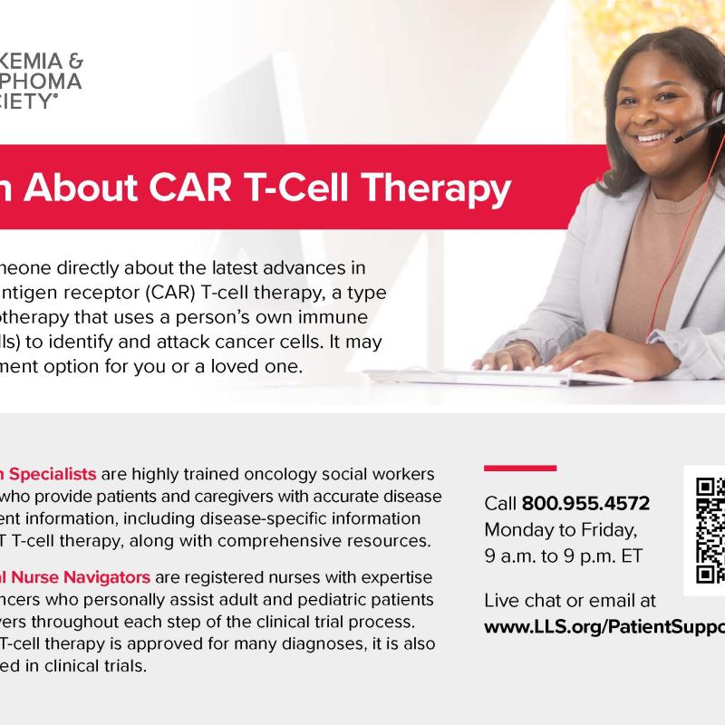 CAR T-Cell Therapy Resources Card
