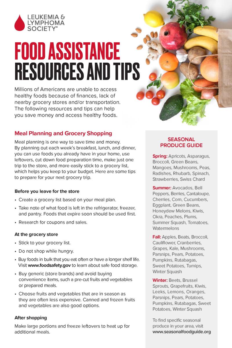 Food Assistance Resources and Tips