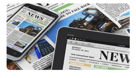 An image depicting tablets and laptops with text that reads news