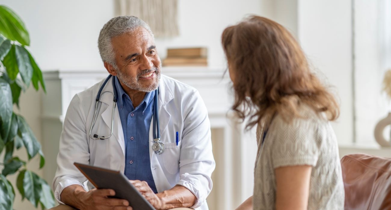 Doctor presenting new information to his patient