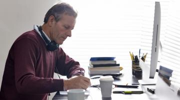 man at computer
