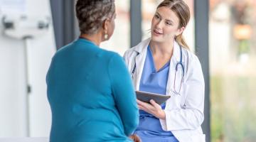 Doctor caring for patient