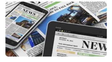 An image depicting tablets and laptops with text that reads news