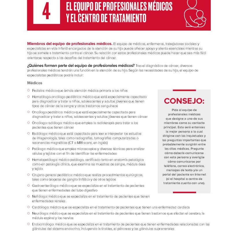 Capítulo 4: El equipo de profesionales médicos y el centro de tratamiento