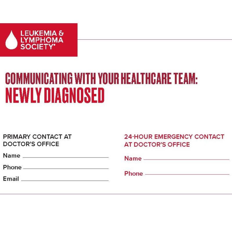 Communicating With Your Healthcare Team: Newly Diagnosed (Card)