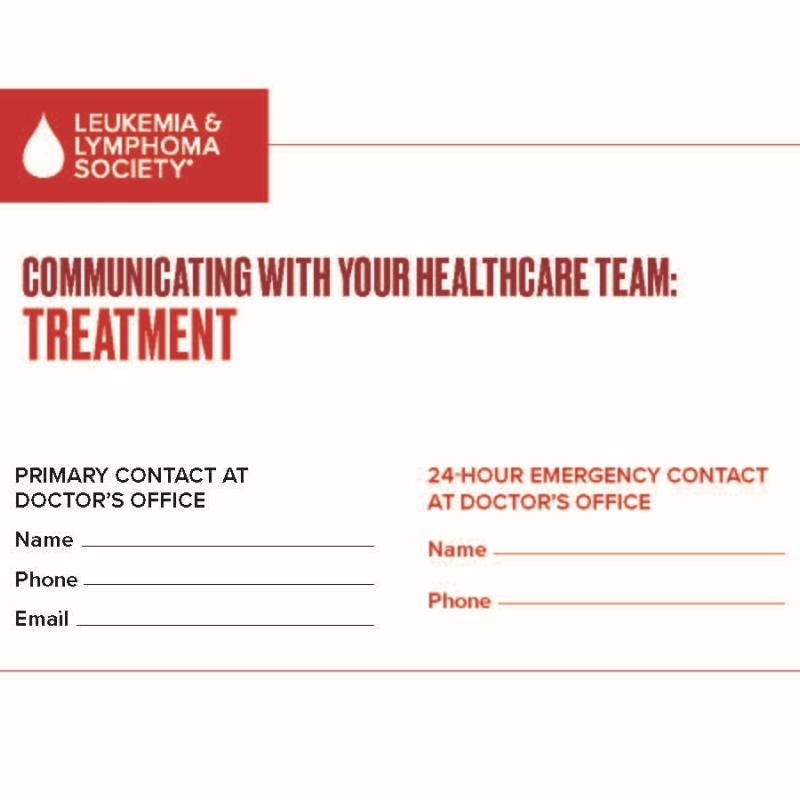 Communicating With Your Healthcare Team: Treatment (Card)
