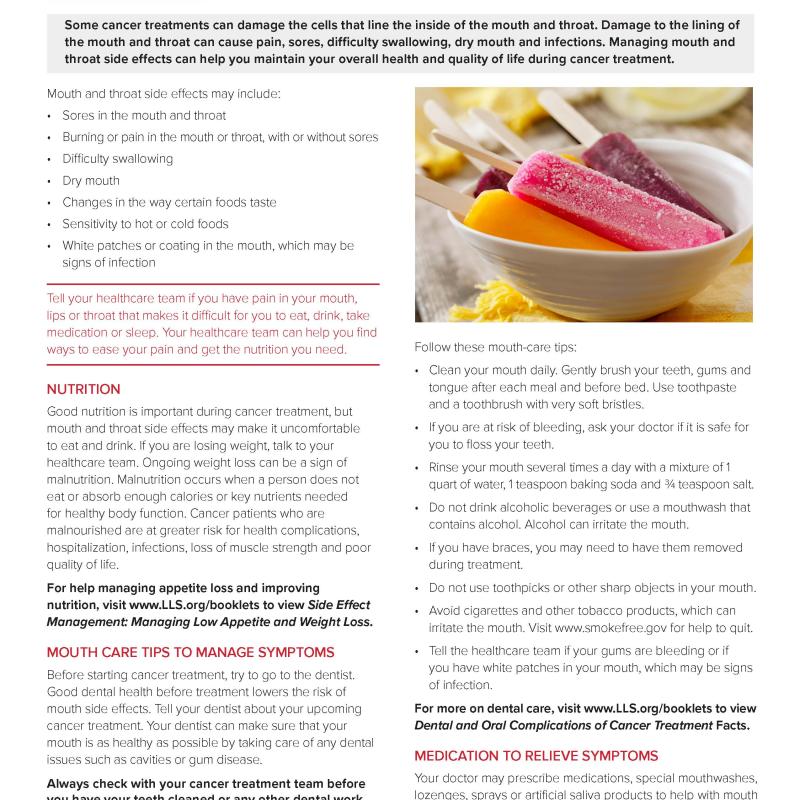 Side-Effect Management: Managing Mouth and Throat Side Effects