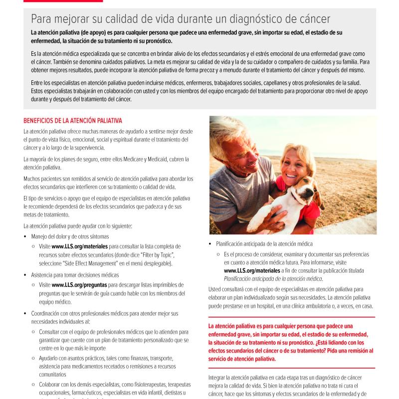 Atención paliativa (de apoyo)