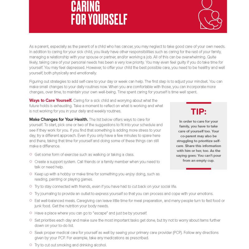 Caring for Yourself - Child and Adolescent Patients