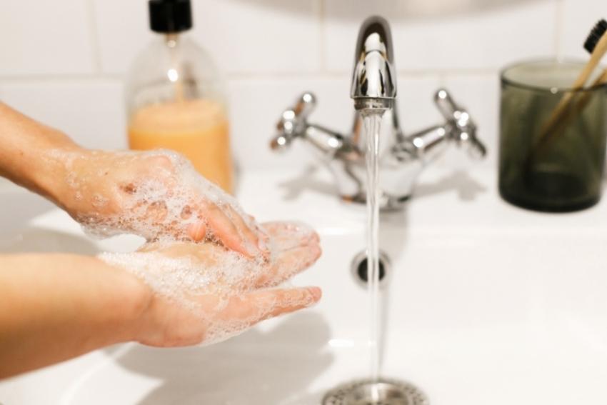washing hands