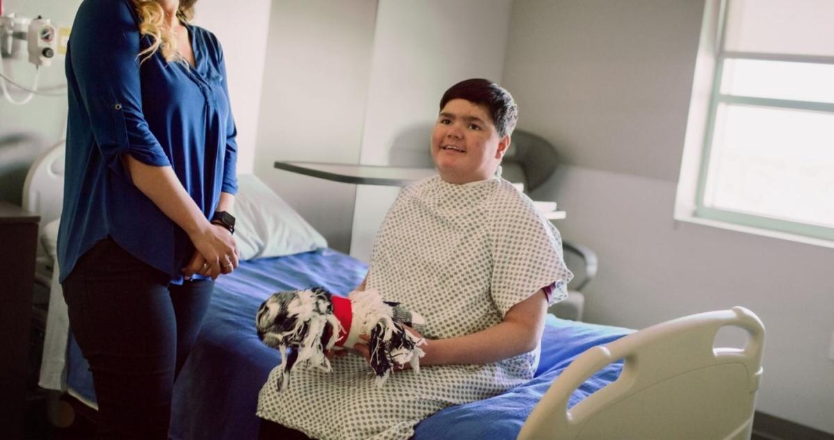 Young patient with blanket