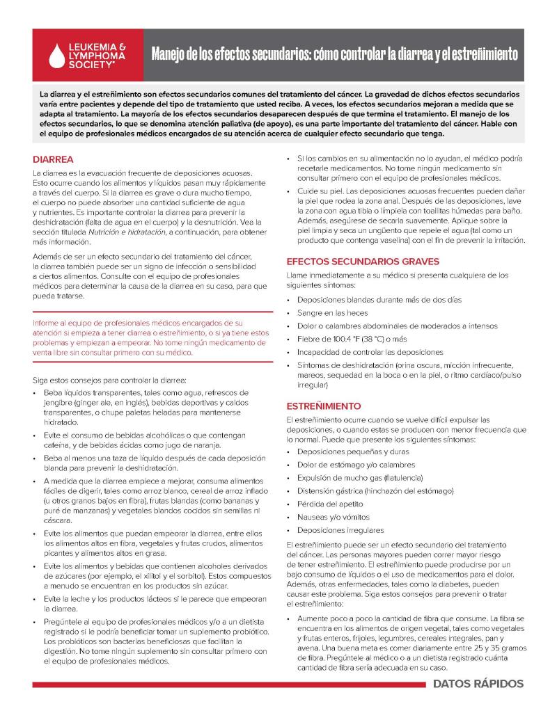 Manejo de los efectos secundarios: cómo controlar la diarrea y el estreñimiento
