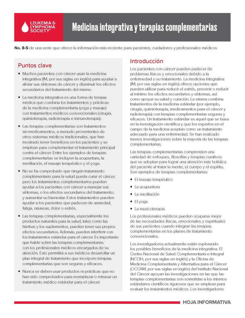 Medicina integrativa y terapias complementarias