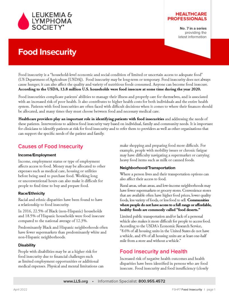 Food Insecurity