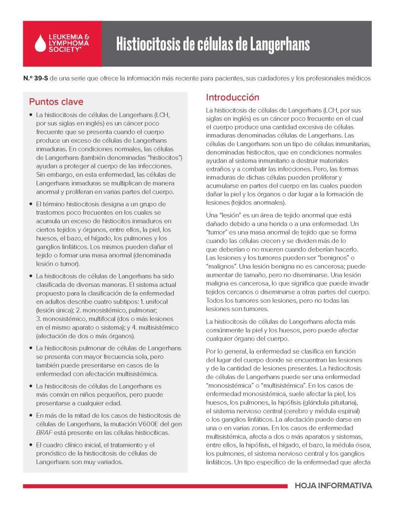 Histiocitosis de células de Langerhans