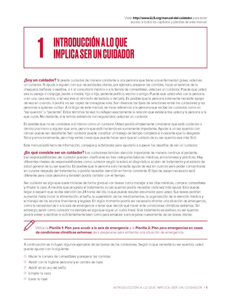 Capítulo 1: Introducción a lo que implica ser un cuidador