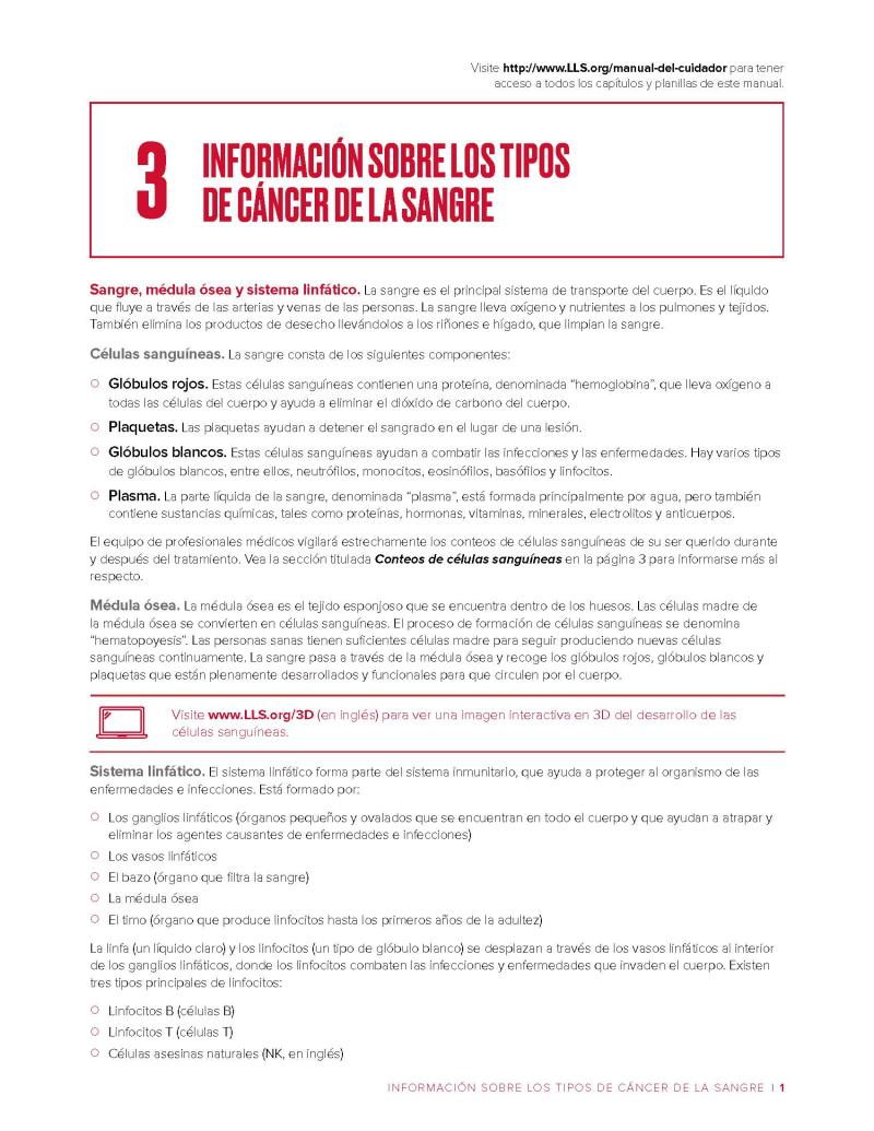Capítulo 3: Información sobre los tipos de cáncer de la sangre