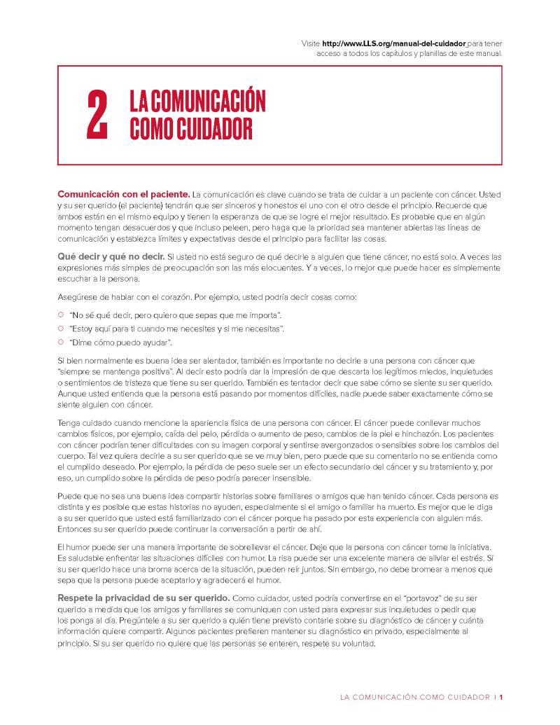 Capítulo 2: La comunicación como cuidador