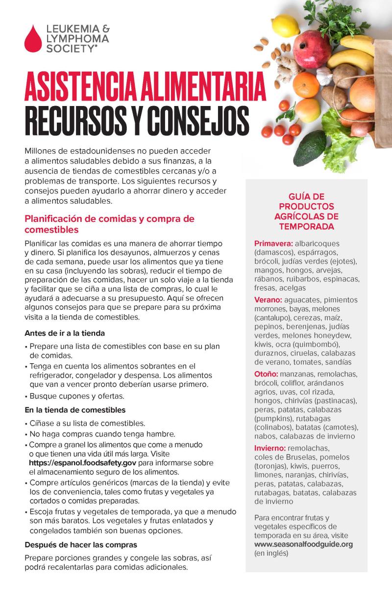 Asistencia alimentaria recursos y consejos