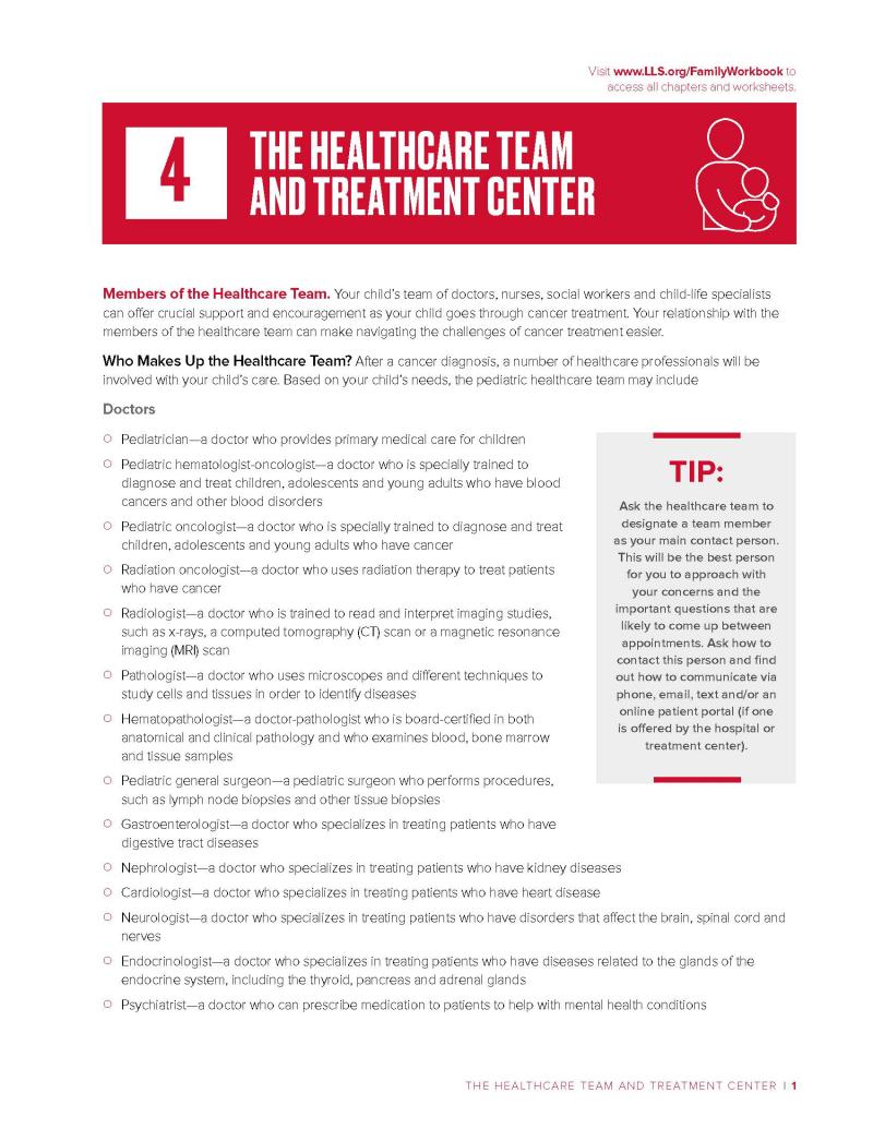 Chapter 4: The Healthcare Team and Treatment Center