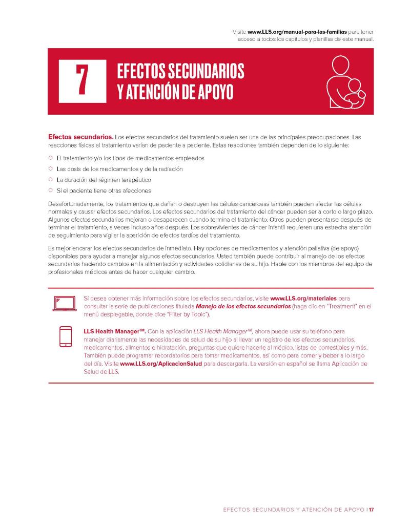 Capítulo 7: Efectos secundarios y atención de apoyo