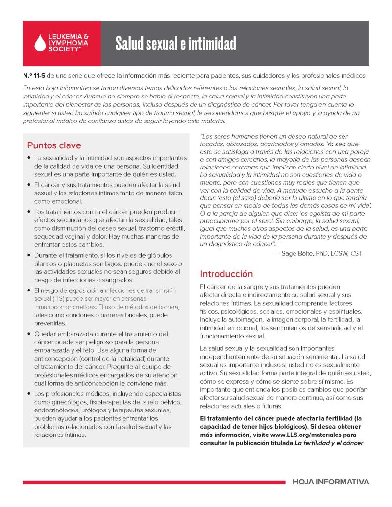 Salud sexual e intimidad