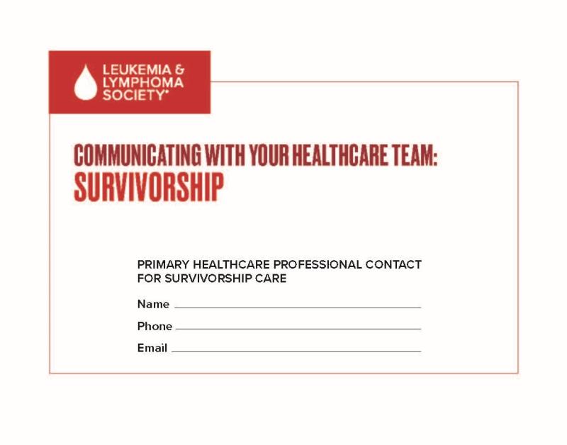 Communicating With Your Healthcare Team: Survivorship (Card)