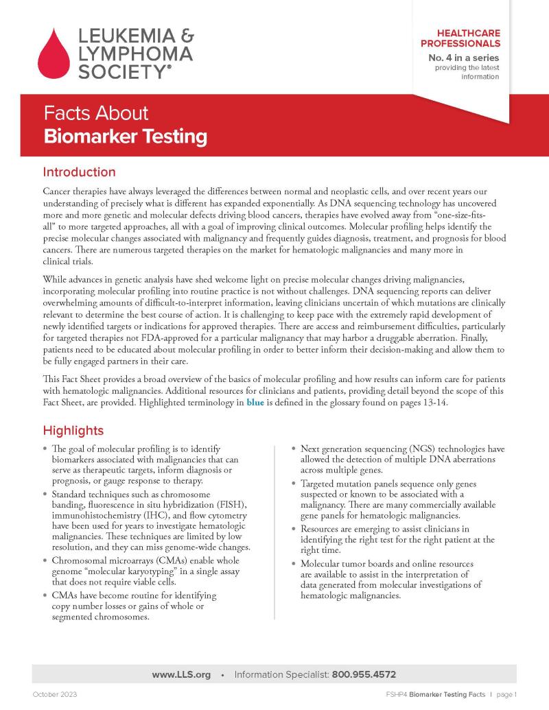 Facts About Biomarker Testing