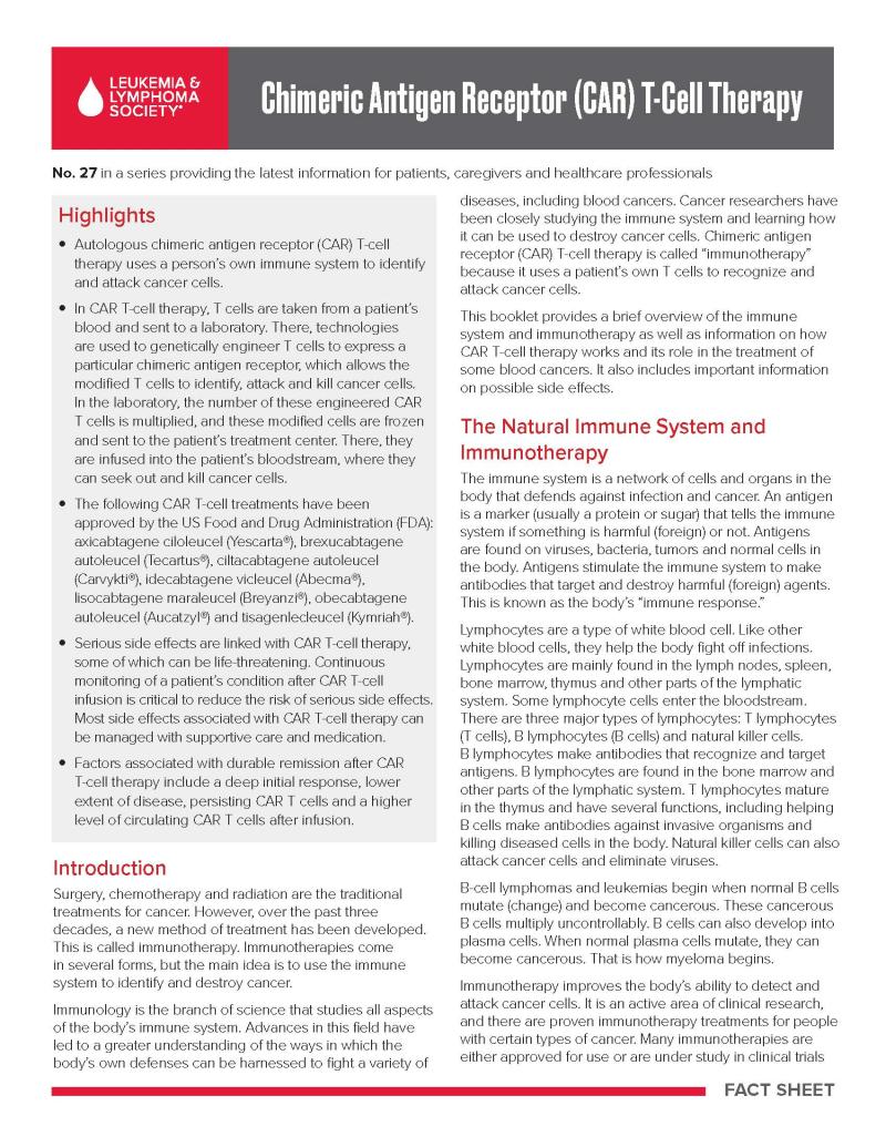 Chimeric Antigen Receptor (CAR) T-Cell Therapy