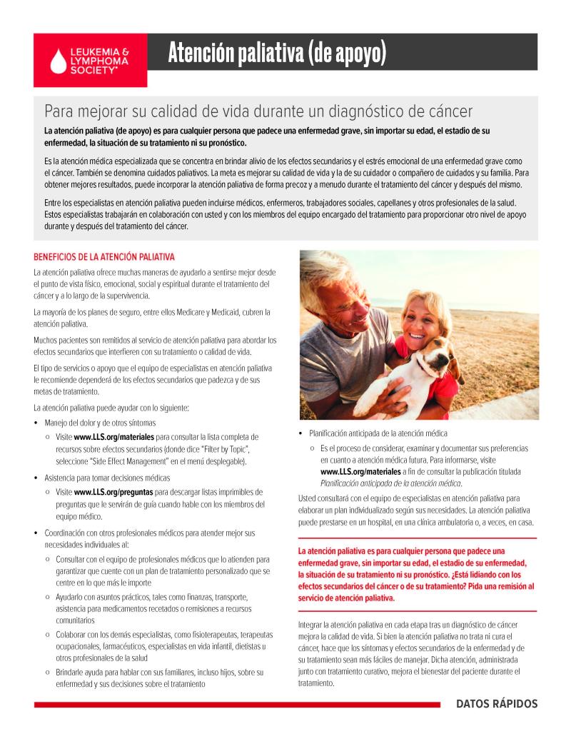Atención paliativa (de apoyo)