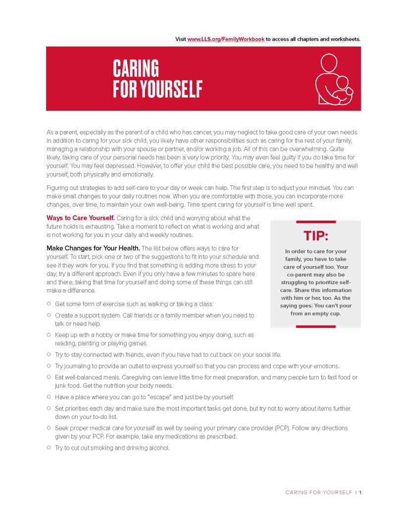 Caring for Yourself - Child and Adolescent Patients