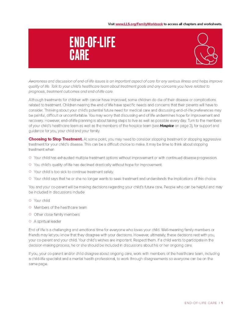 End-of-Life Care for Caregivers of Child and Adolescent Patients