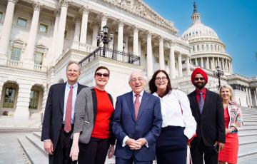 Advocates and LLS staff stand in front of the capitol in Washington, D.C.