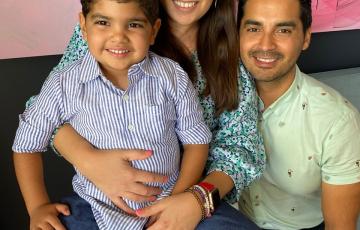 Leo and parents