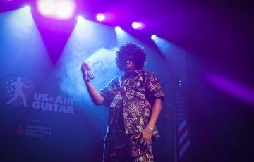Air Guitar competition stage 4 non-Hodgkin Burkitt lymphoma